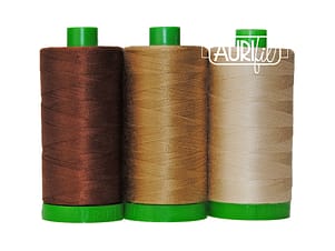 Color Builder 3 Piece Set, 40wt Cotton in Pangolin by Aurifil
