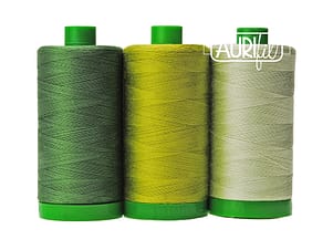 Color Builder 3 Piece Set, 40wt Cotton in Sea turtle by Aurifil