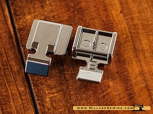 Zipper Foot, "E" Style for Elna & Janome/New Home Sewing Machines