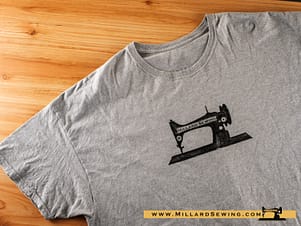 Ink Pressed T-Shirt, Millard Sewing Logo