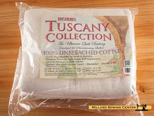 Batting, Tuscany Collection 100% Unbleached Cotton by Hobbs