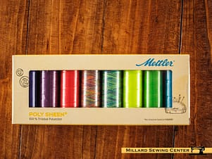 Poly Sheen Neon Colors Thread Set by Mettler (8 Spools)