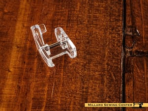 Free Motion Foot, Open Toe (Clear) for Many Models of Husqvarna Viking Sewing Machines
