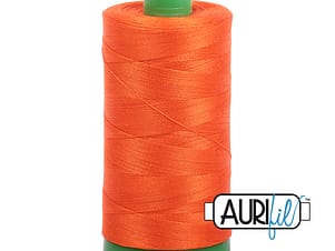 40wt Cotton Thread in 1104 Neon Orange by Aurifil