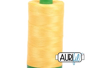 40wt Cotton Thread in 1135 Pale Yellow by Aurifil