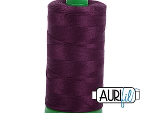 40wt Cotton Thread in 1240 Very Dark Eggplant by Aurifil