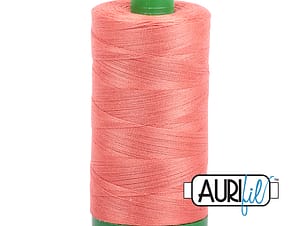 40wt Cotton Thread in 2225 Salmon by Aurifil