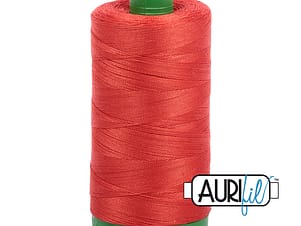 40wt Cotton Thread in 2245 Red Orange by Aurifil