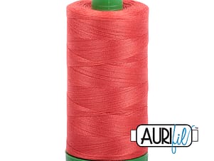 40wt Cotton Thread in 2277 Light Red Orange by Aurifil