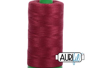 40wt Cotton Thread in 2460 Dark Carmine Red by Aurifil
