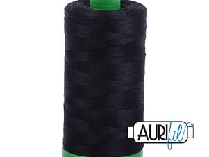 40wt Cotton Thread in 2692 Black by Aurifil