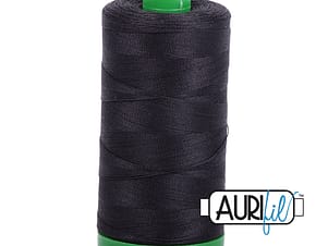 40wt Cotton Thread in 4241 Very Dark Grey by Aurifil