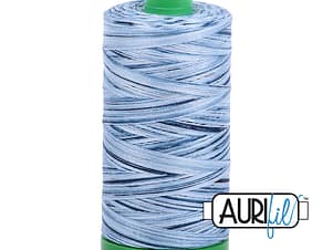 40wt Cotton Thread in 4669 Stonewash Blues by Aurifil