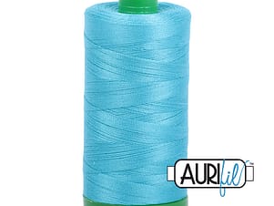 40wt Cotton Thread in 5005 Bright Turquoise by Aurifil
