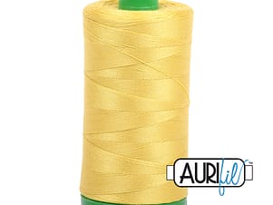 40wt Cotton Thread in 5015 Gold Yellow by Aurifil