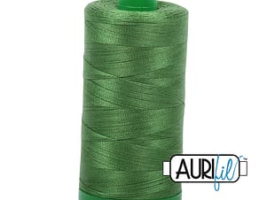 40wt Cotton Thread in 5018 Dark Grass Green by Aurifil