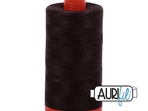 50wt Cotton Thread in 1130 Very Dark Bark by Aurifil