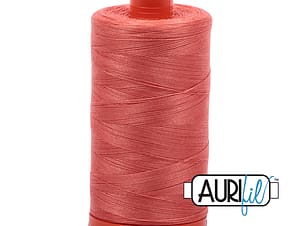 50wt Cotton Thread in 2225 Salmon by Aurifil