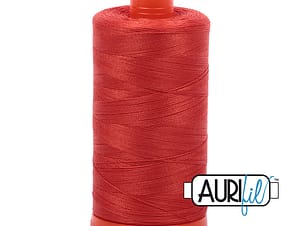 50wt Cotton Thread in 2245 Red Orange by Aurifil