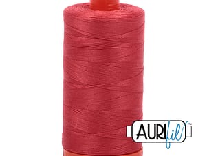 50wt Cotton Thread in 2255 Dark Red Orange by Aurifil