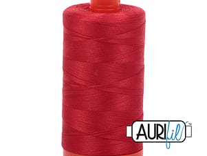 50wt Cotton Thread in 2265 Lobster Red by Aurifil