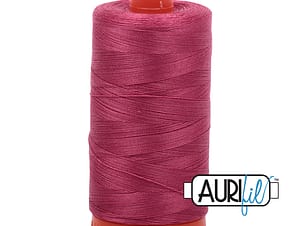 50wt Cotton Thread in 2455 Medium Carmine Red by Aurifil