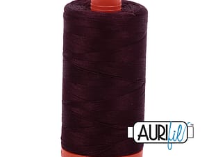 50wt Cotton Thread in 2465 Very Dark Brown by Aurifil
