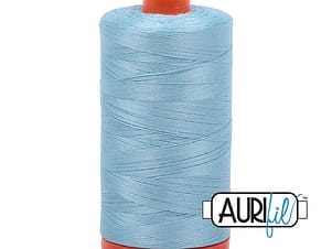 50wt Cotton Thread in 2805 Light Grey Turquoise by Aurifil