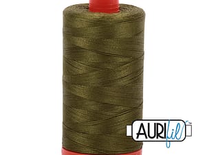50wt Cotton Thread in 2887 Very Dark Olive by Aurifil