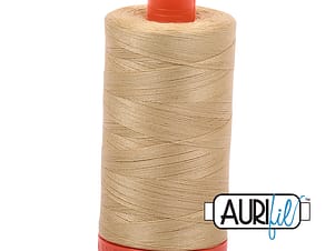 50wt Cotton Thread in 2915 Very Light Brass by Aurifil