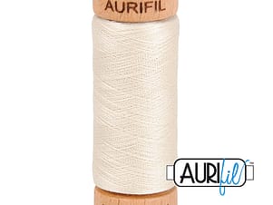 80wt Cotton Thread in 2309 Silver White by Aurifil