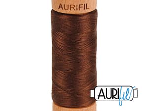 80wt Cotton Thread in 2360 Chocolate by Aurifil