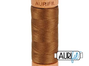 80wt Cotton Thread in 2372 Dark Antique Gold by Aurifil