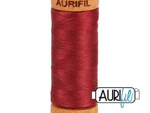 80wt Cotton Thread in 2460 Dark Carmine Red by Aurifil