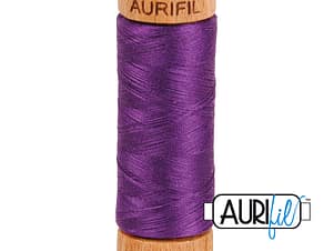 80wt Cotton Thread in 2545 Medium Purple by Aurifil