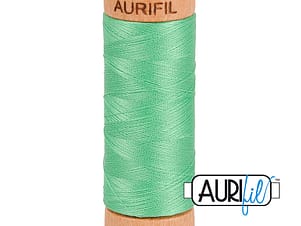 80wt Cotton Thread in 2860 Light Emerald by Aurifil