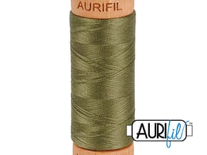 80wt Cotton Thread in 2905 Army Green by Aurifil