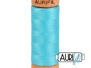 80wt Cotton Thread in 5005 Bright Turquoise by Aurifil