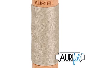 80wt Cotton Thread in 5011 Rope Beige by Aurifil