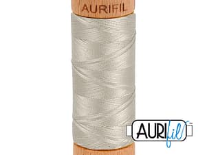 80wt Cotton Thread in 5021 Light Grey by Aurifil