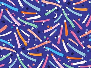 Cotton Fabric, 44" Wide in Shooting Stars a Carly Watts Design by Dashwood Studio