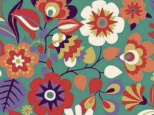 Cotton Fabric, 44" Wide in Flora large a Sholto Drumlanrig Design by Dashwood Studio