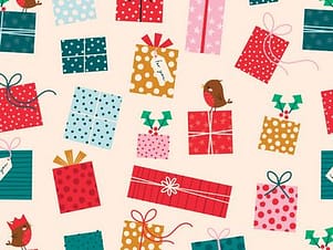 Cotton Fabric, 44" Wide in Wonderful Packages, a Jane Farnham Design by Dashwood Studio