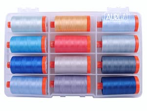 Sky by Jennifer Sampou, 50wt Cotton Thread Set by Aurifil