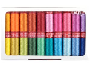 Glorious Kantha by Kaffe Fassett & Liza Lucy, 12wt Cotton Thread Set by Aurifil