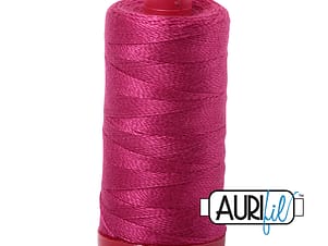 12wt Cotton Thread in 1100 Red Plum by Aurifil