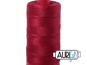 12wt Cotton Thread in 1103 Burgundy by Aurifil
