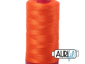 12wt Cotton Thread in 1104 Neon Orange by Aurifil