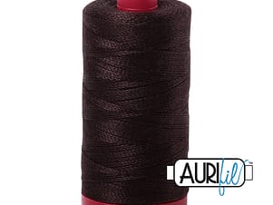 12wt Cotton Thread in 1130 Very Dark Bark by Aurifil