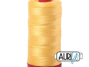12wt Cotton Thread in 1135 Pale Yellow by Aurifil